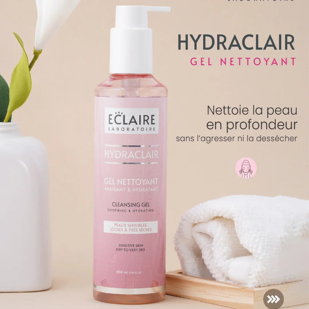 ECLAIRE HYDRACLAIR GEL NETTOYANT PEAUX SENSIBLES SECHES A TRES SECHES