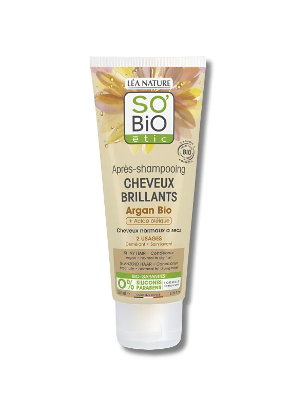 SOBIO - APRES SHAMPOING CHEVEUX BRILLANTS ARGAN 200ML
