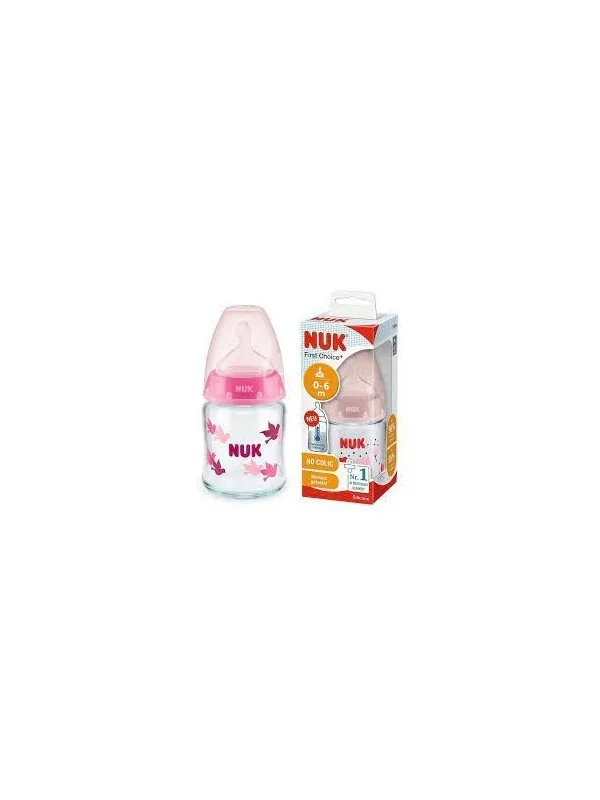 NUK First Choice + Biberon en Verre Bleu 120ml