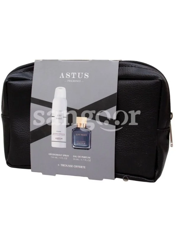 ASTUS COFFRET HOMME JUST WANT AVEC TROUSSE