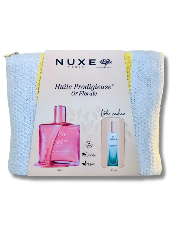 NUXE - HUILE PRODIGIEUSE OR FLORALE 50ML+ PARFUM NEROLI 15ML ET TROUSSE OFFERTS