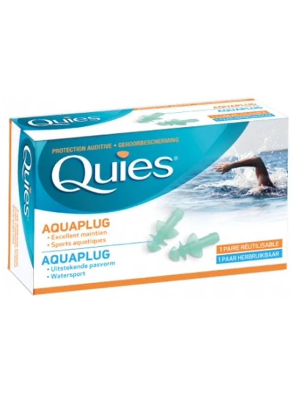 Quies Aquaplug Protection Auditive 1 paire réutilisable
