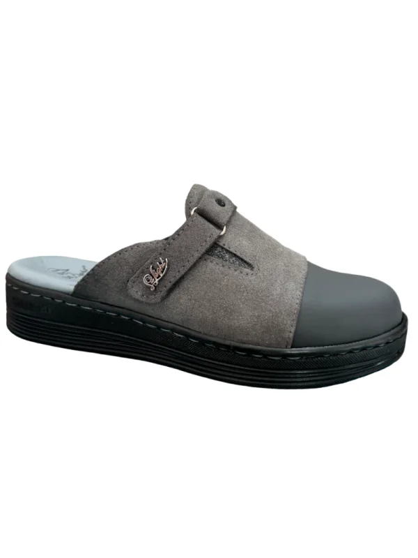 STI LIGHT - SABOTS ORTHOPEDIQUES GRIS AVEC DETAILS DAIM FEMME