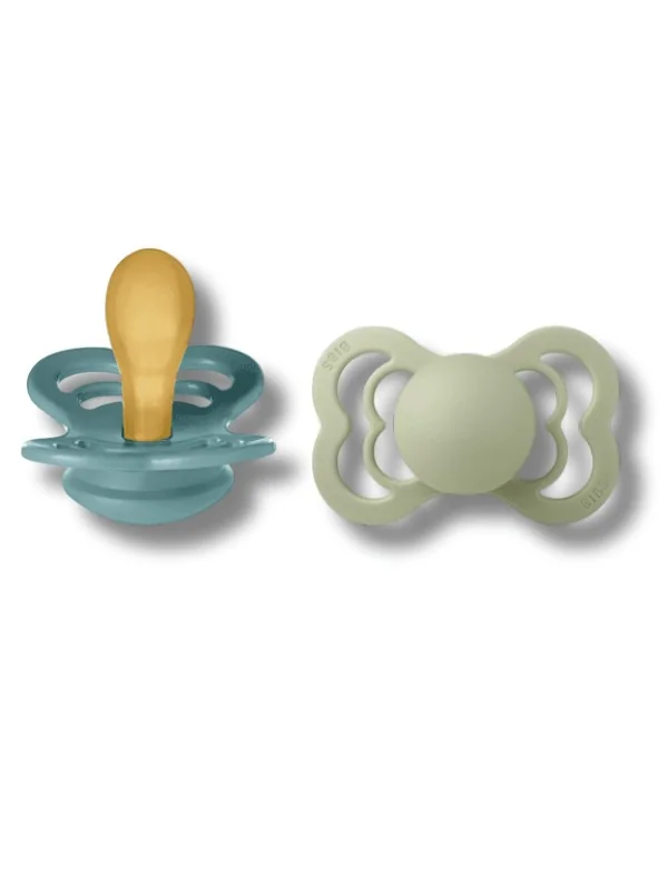 BIBS - LOT DE 2 SUCETTES SUPREME PACIFIER ISLAND SEA SAGE 2EME AGE