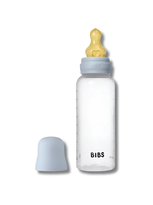 BIBS - BIBERON BOTTLE LATEX MEDIUM FLOW BABY BLUE 270ML