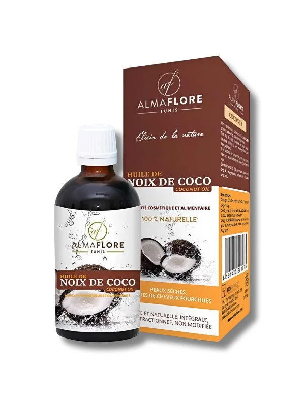 ALMAFLORE - HUILE DE NOIX DE COCO 100ML