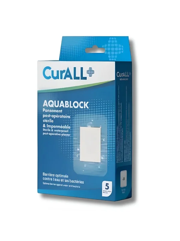 CURALL AQUABLOCK - PANSEMENT POST-OPÉRATOIRE IMPERMÉABLE 50*70MM