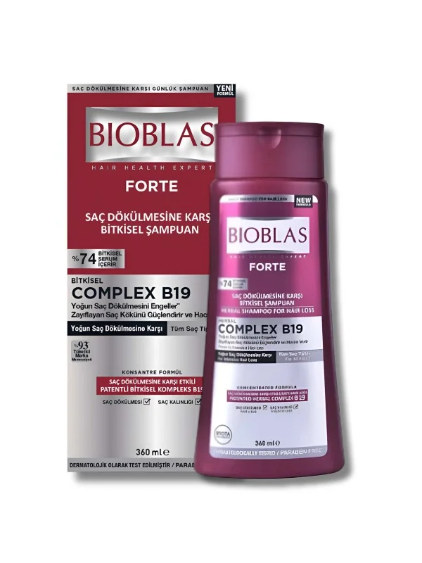 BIOBLAS FORTE - SHAMPOOING ANTI CHUTE INTENSIVE COMPLEX B19 360ML