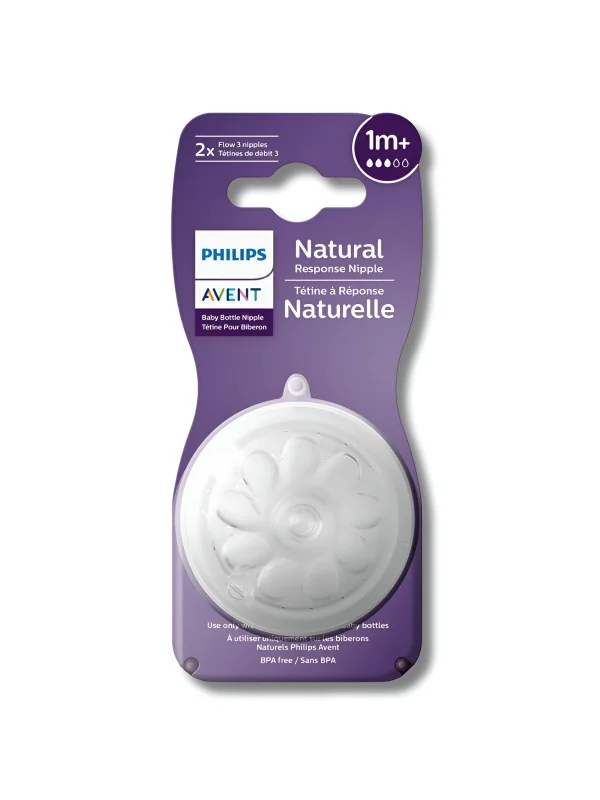 AVENT - LOT DE 2 TETINES NATURAL +1MOIS REF SCF042/27