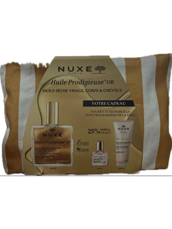 Nuxe Trousse Huile prodigieuse + gelée de douche ressourçante & Cadeau
